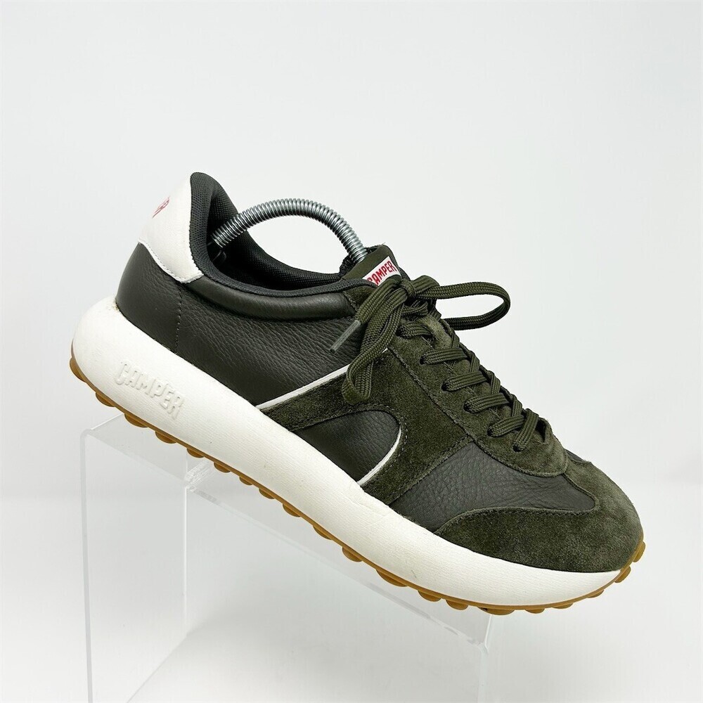 Camper Pelotas Athens Men's Low Top Sneakers Dark Green/Olive Lace-Up EU 44